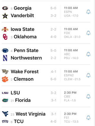 Illustration for article titled Saturday College Football Thread